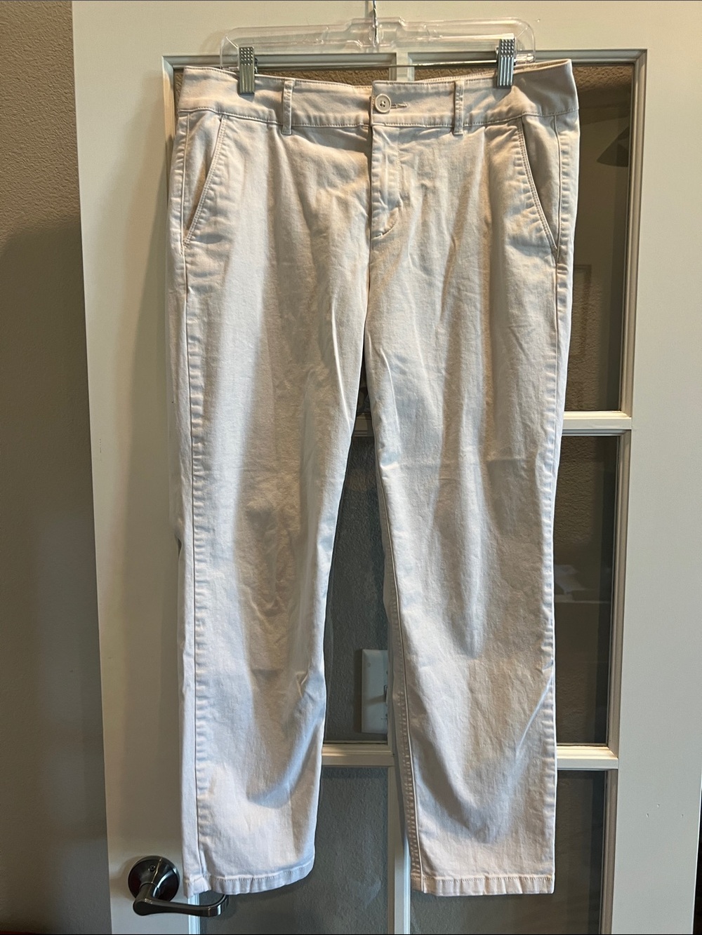 LOFT Off-White Straight-Leg Jeans